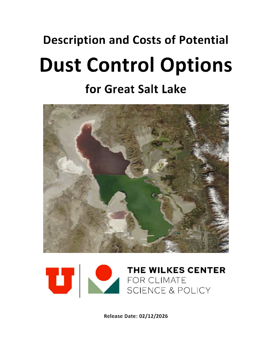 Dust Control Options for Great Salt Lake